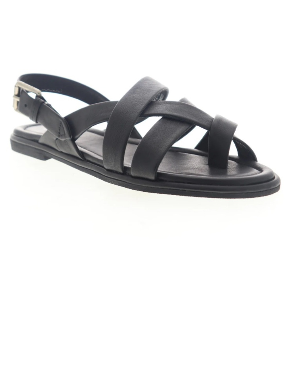 Frye Tait Softy Criss Cross 70184 Womens Black Leather Slingback Sandals Shoes